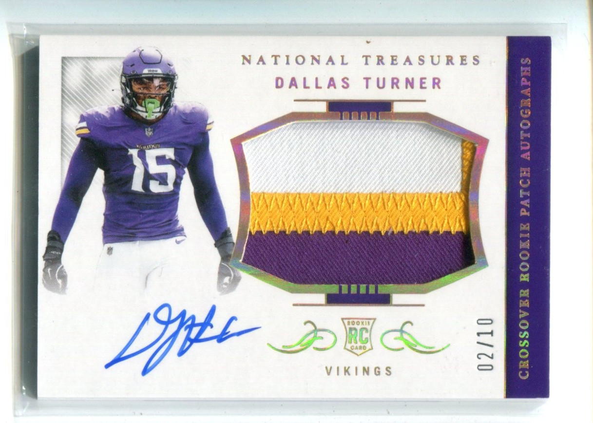 Dallas Turner Panini National Treasures Rookie Signatures Field Pass #DTR Gold