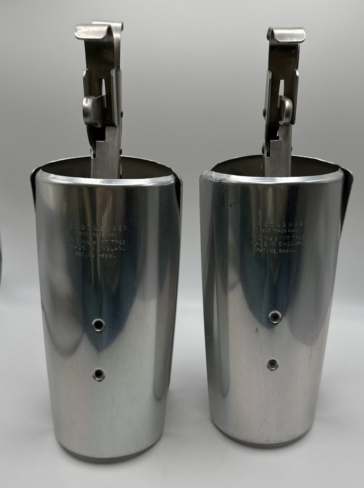 VTG BOOTLEGGER Pr Riding Boot Tree Aluminum English Western Bike Boots 24AUP