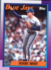 1990 Topps Duane Ward #28 Toronto Blue Jays Pitcher MLB Baseball Card RC Rookie. rookie card picture