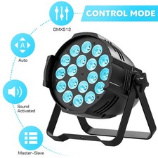 US 180W LED RGBW PAR Light DMX 18x10W Stage Lighting Strobe Disco DJ Party Show