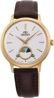 Orient 'Sun and Moon' White Dial Lady Quartz Gold Watch RA-KB0003S