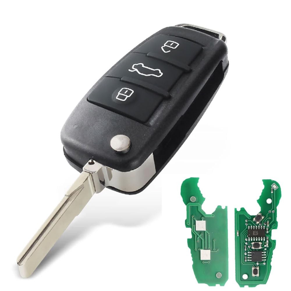 Clé de voiture télécommandée 433 MHz émetteur plip Audi Q7 B7 Q3 A3 TT A2 A8 A6 A4