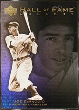 2001 Upper Deck Hall of Famers #G5 Joe DiMaggio Hall of Fame Gallery Baseball VG
