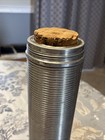 Vintage Thermos Model 6074  Ribbed Aluminum 1 Quart Wide Mouth  Cork Stopper — photo 8