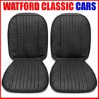 MGB Roadster and GT Pair of Seat Covers 1970 -1981 Leather look All Black