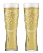 2 X Peroni Signature Pint Glasses Brand New 