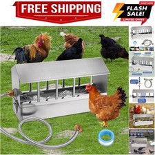 Automatic Chicken Waterer Stainless Steel System Poultry Waterer Dispenser wi...