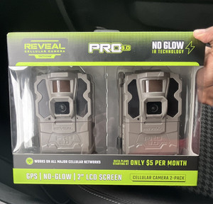 Tactacam Reveal Pro 3.0 Cellular Trail Camera 2-Pack No-Glow IR GPS 2" LCD