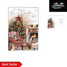 Sophisticated Christmas Card with Cozy Lounge Design - For Son & Daughter-in-Law