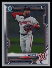 2021 Bowman Draft Chrome #BDC-157 T.J. White 1st Prospect RC Wash Nationals