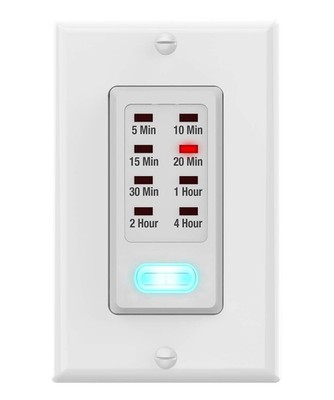 Fosmon Countdown Light Timer Switch for Bathroom, Heaters, 5-10-30-60 1 Pack 