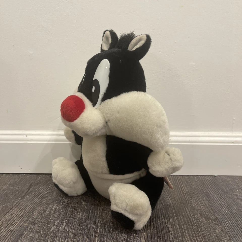 Винтажная плюшевая игрушка кошка мультфильм Dakin Looney Tunes Baby Sylvester 1994 - Изображение 4 из 4
