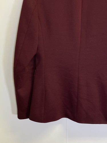 ASOS Men's 40 Skinny Fit Knit Blazer Burgundy Sport Coat Jacket Lined - Picture 9 of 9