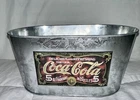 Vintage Coca Cola Metal Tub, Bucket Perfect For Farmhouse Or Rustic Decor
