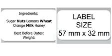 Personalized Ingredients Labels Jam Chutney Preserve Homemade Self-Adhesive