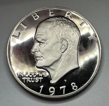 1978-S *Last Year* Eisenhower "IKE" $1 Dollar Clad PROOF Coin from Proof Set