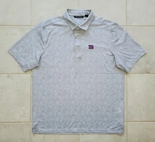 Cutter And Buck Men's Large New York Giants Geometric Short Sleeve Polo Shirt