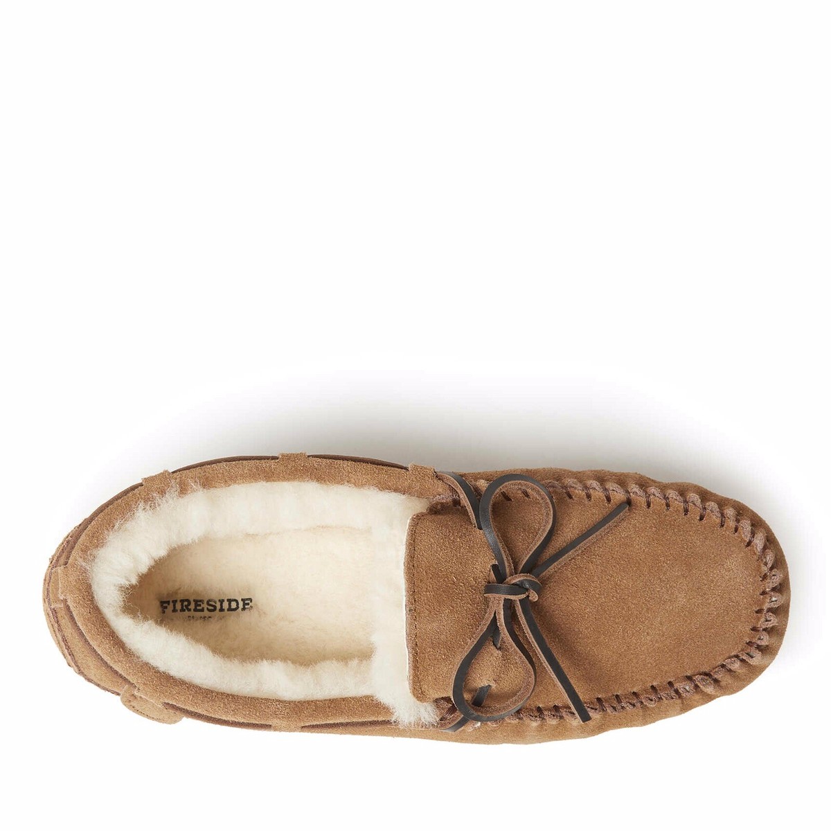 Fireside by Dearfoams Victor Genuine Shearling Moccasin Slipper Mens 9 Fireside By Dearfoams Victor Shearling Men main image 3