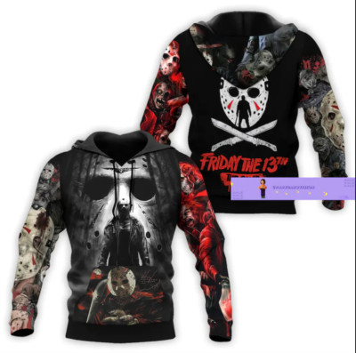 Jason Voorhees Friday The 13Th 3D HOODIE US SIZE ALL OVER PRINT BEST PRICE