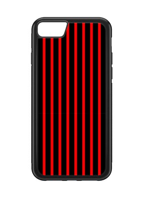 Handyhülle rot und schwarz vertikal Streifen Muster für iPhone Modelle