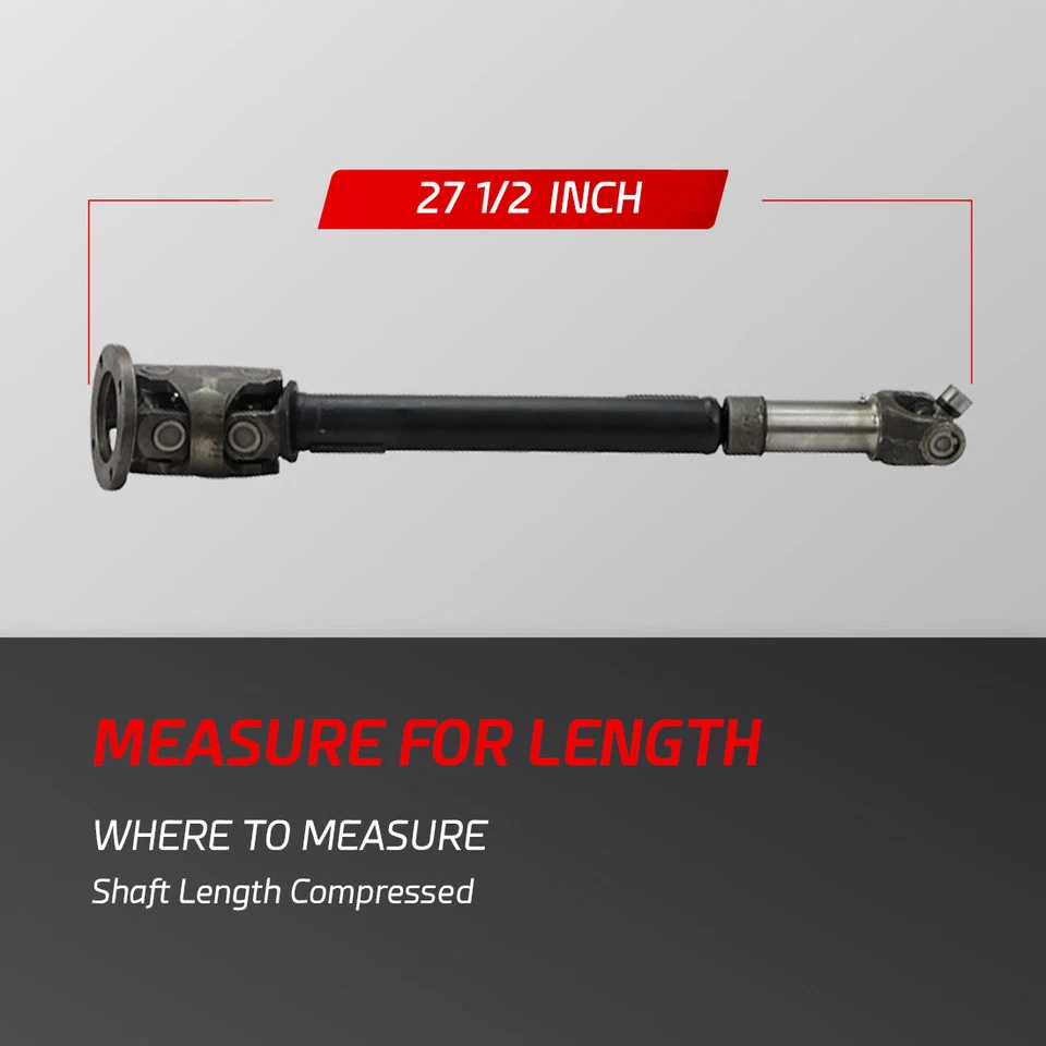 27 1/2" Front Prop Drive Shaft for 1975-1992 1993 Dodge Ramcharger W150 W250 4WD - Image 2 of 4