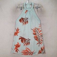 Lulus Womens Dress Size S Mint Tropical Capri Seas Mint Halter A Line Mini