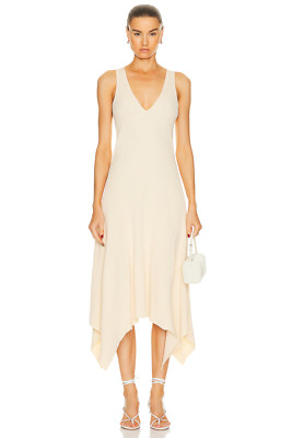 SIMKHAI Kiara Handkerchief Midi Dress in Point Dume S NWOT $595