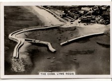 00468 Britain From The Air Senior Service Cigarette Card, 1939, Lyme Regis