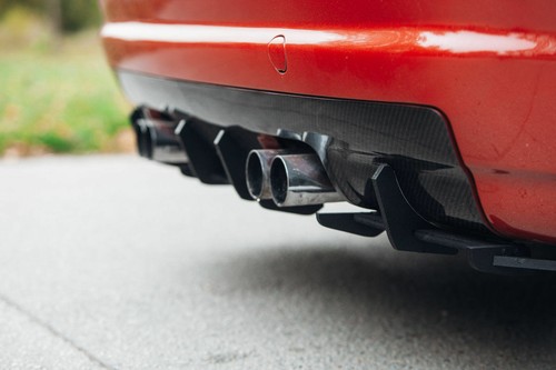 Diffusore paraurti posteriore addon con costole/pinne per BMW M3 E46 - Foto 5 di 12