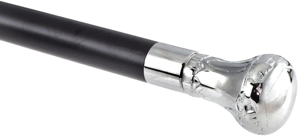 Solid Brass Silver Knob Victorian Walking Cane - … - image 3