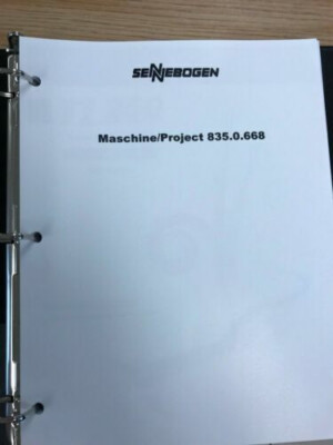 Sennebogen 835 Parts Manual Binder 835.0.668 USPS Priority Mail