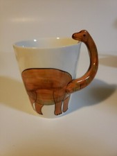Creative 3D Hand-Painted Dinosaur Mug, Ceramic Coffee Mug with Dinosaur Handle