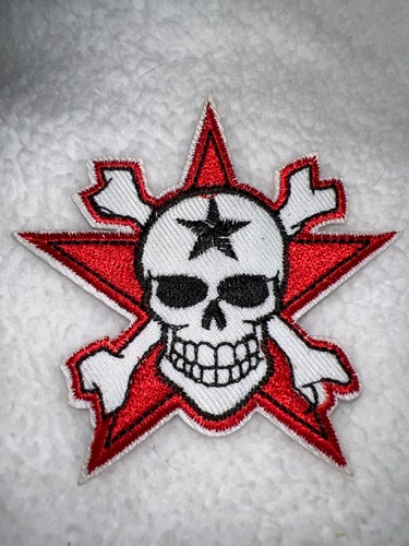 Patch Thermocollant Tête De Mort Punisher - Ecusson Liberté 10x2,5 Cm Pour Vêtements Et Sacs