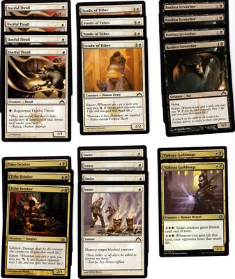Extort Black White * Pontif of Blight * Custom Magic Deck * MTG * Ready To  Play