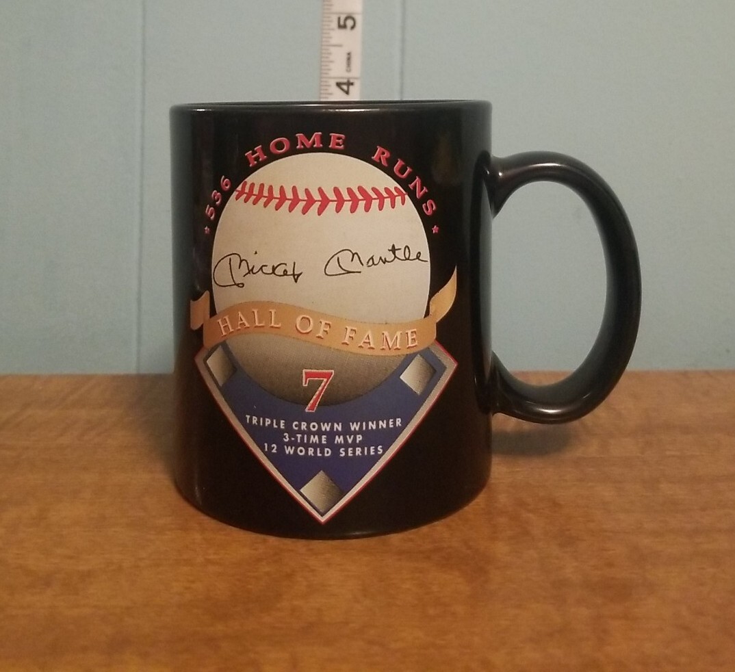Hall Of Fame Mickey Mantle Black Mug Cup 536 Home Runs New York Yankees