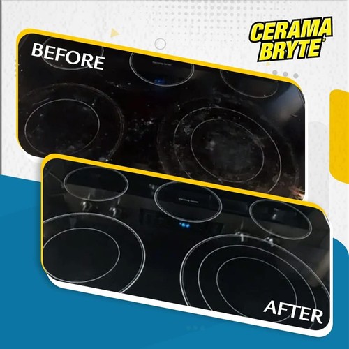 Cerama Bryte Combo Kit POW-R Grip, Scraper, Pad & Removes Tough Stains... - 第 4/5 張圖片