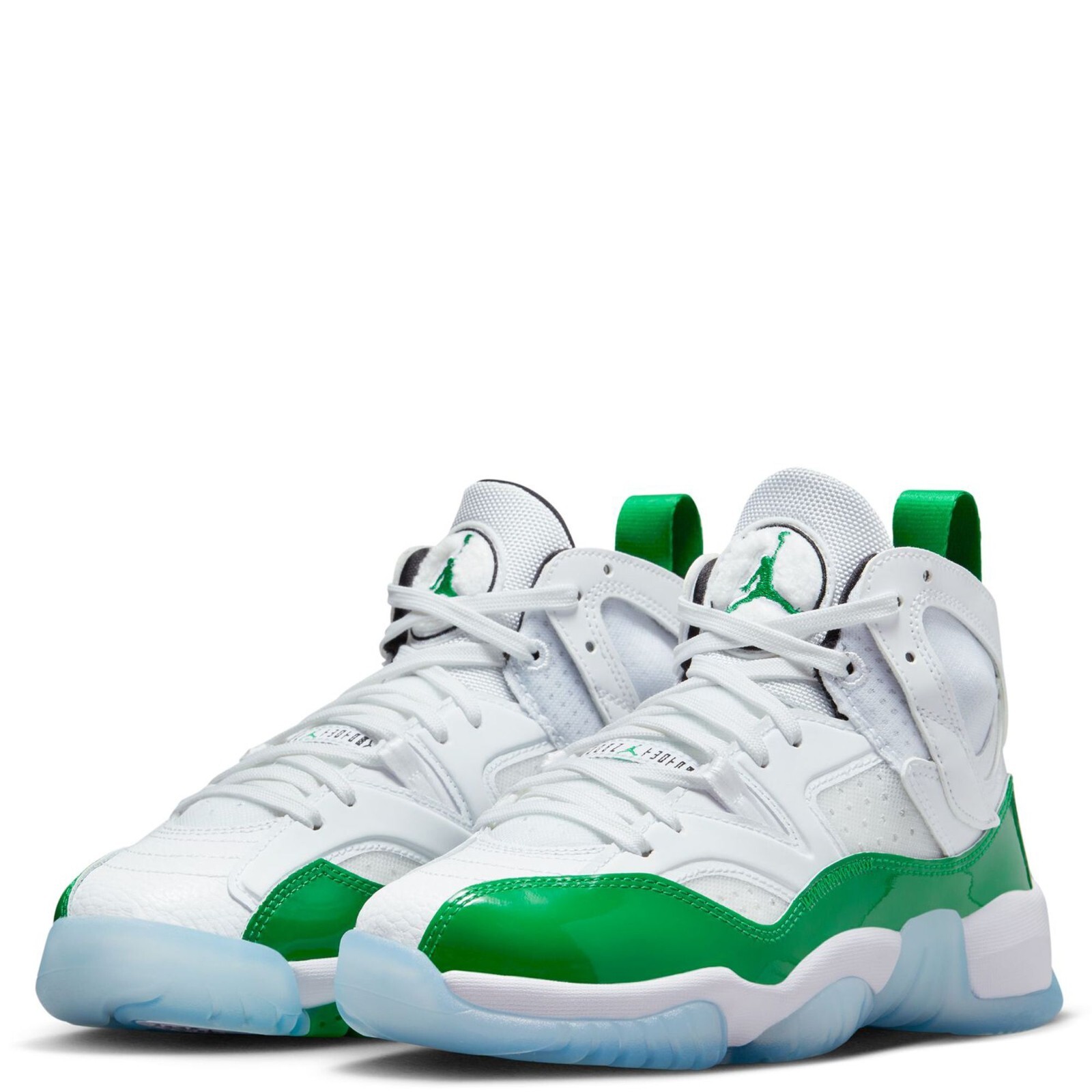 Jordan Jumpman Two Trey DQ8431-130 Big Kids White Green Basketball Shoes EF161