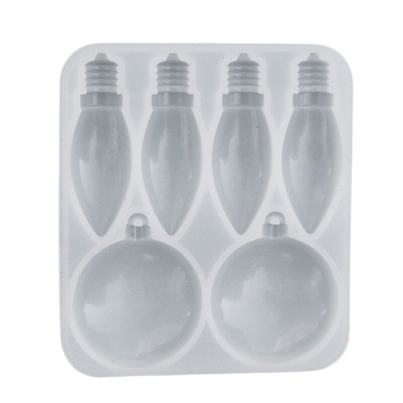 Silicone Light Bulb Mold for DIY Resin Keychains and Christmas Crafts