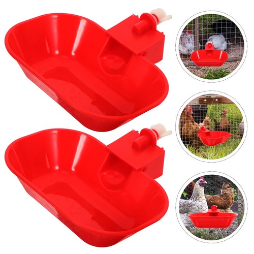 4 Chicken Drinker Cups With Float Valve & Bucket Connector - Poultry Water Bowl Set For Coops 9 thumbnail image