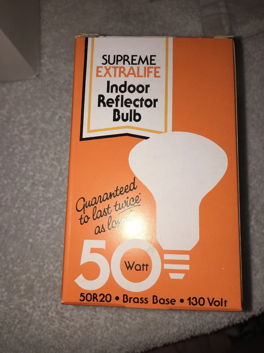 SUPREME EXTRALIFE 50R20 Reflector Indoor Bulb 50W 130V Brand New