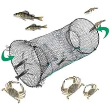 Telescopic Foldable Crayfish Crab Fish Trap Nets Shrimp Lobster Cage Collapsible
