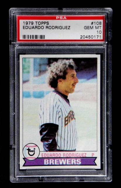 EDUARDO RODRIGUEZ 1979 TOPPS BASEBALL CARD #108 PSA 10 GEM MINT GRADED