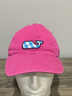 Vineyard Vines Women's Hat Baseball Cap Plaid Whale Patch