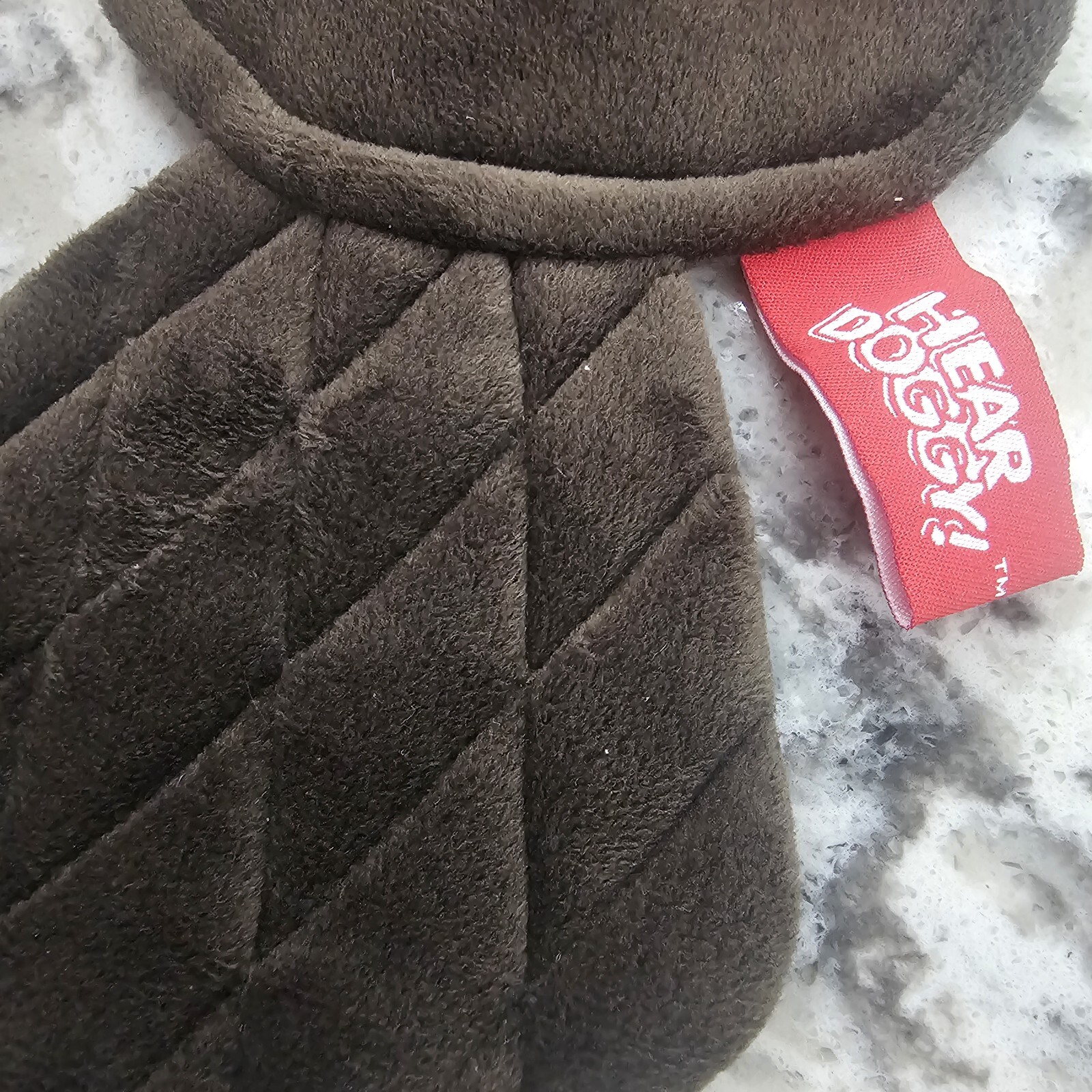 Hear Doggy Flattie Brown Beaver Ultrasonic Silent Squeaker Dog Toy NEW