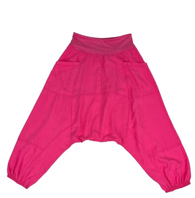 NWT Free People Movement Give Me All Your Harem Pants Hip Pockets Pink/Red Sz S