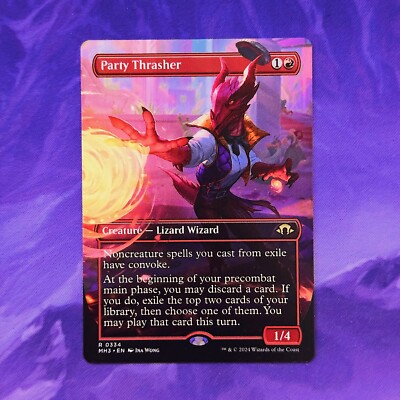 BORDERLESS Party Thrasher 0334 MH3 Modern Horizons 3 MTG Exile Convoke Red