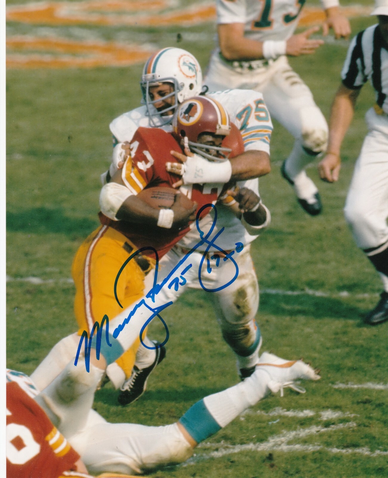 A.J. Green Autographed Signed Miami Dolphins MANNY FERNANDEZ 17-0 ACTION 8x10 