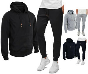 Mens-Suit-Pants-and-Shirt-Hoodie-Plush-Winter-Sport-Fitness