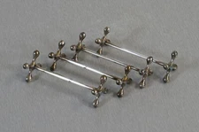 4 elegant WMF knife rests bone silver plated ostrich brand Art Nouveau around...