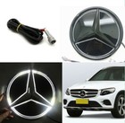 LED 18.5CM Illuminated Grille Star Emblem Badge White light For A/B/C/E/CLA/GLA